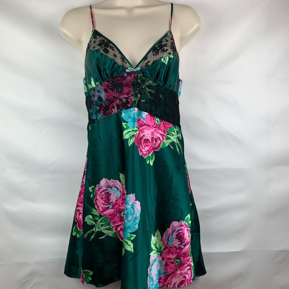 Betsey Johnson Other - Betsey Johnson green and pink satin nightgown